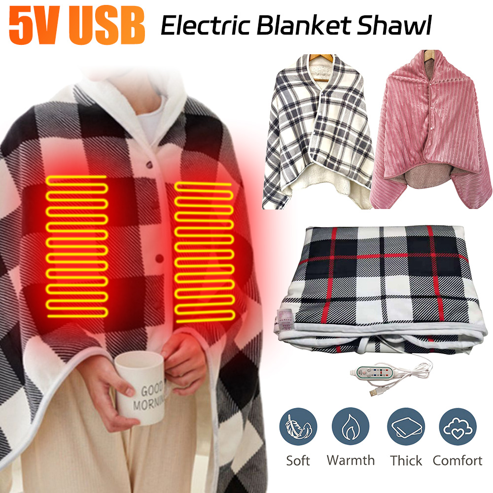 5V Wearable Heating Electric B - огляд і ціна Cashmere Throw Blanket