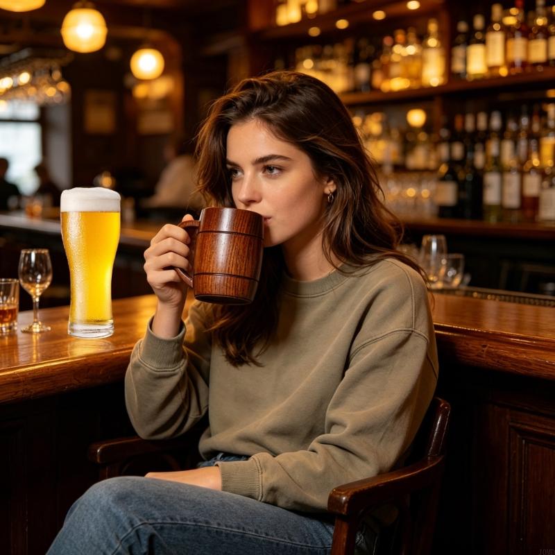 Elegant Wooden Beer Mug 270ml  - огляд і ціна Copper Cocktail Mug