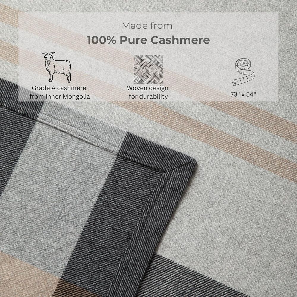 100% Pure Cashmere Throw Blank - огляд і ціна Cashmere Throw Blanket
